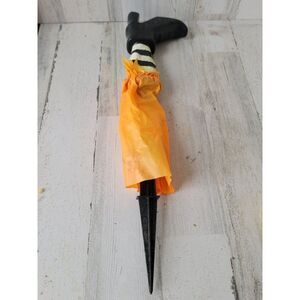 Sun Hill AS IS witch boot foot stake prop Halloween decor vintage